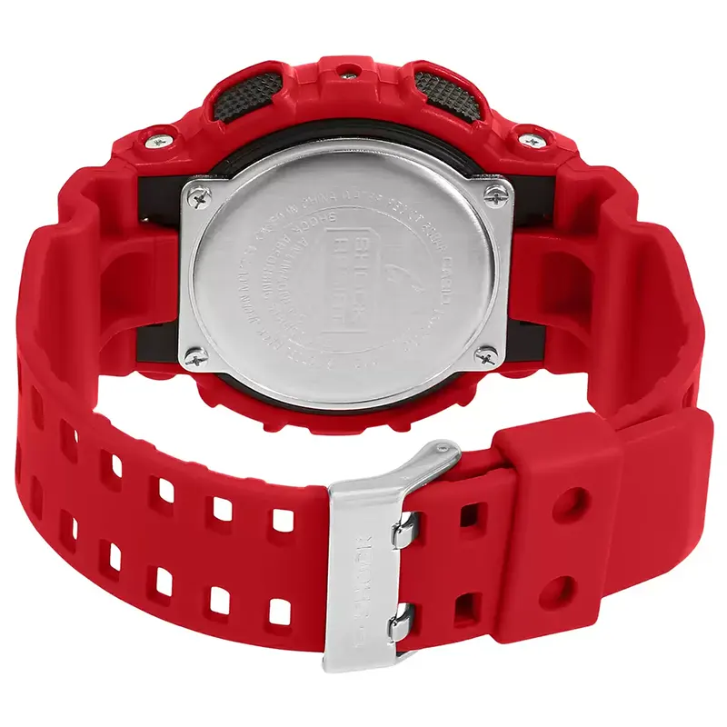 Casio G-Shock GA-100B-4A Dual-time Red Band Men's Watch